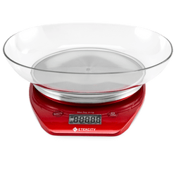 EK5150 Digital Kitchen Scale with Bowl - Etekcity Digital Kitchen Scale in red
