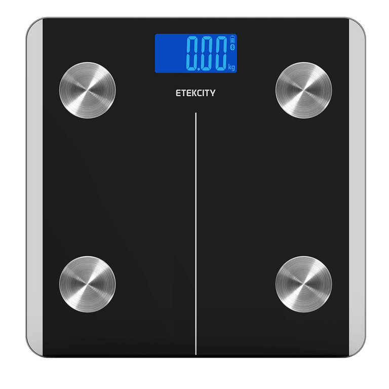 Etekcity Smart Fitness Scale with VeSync app on smartphone 