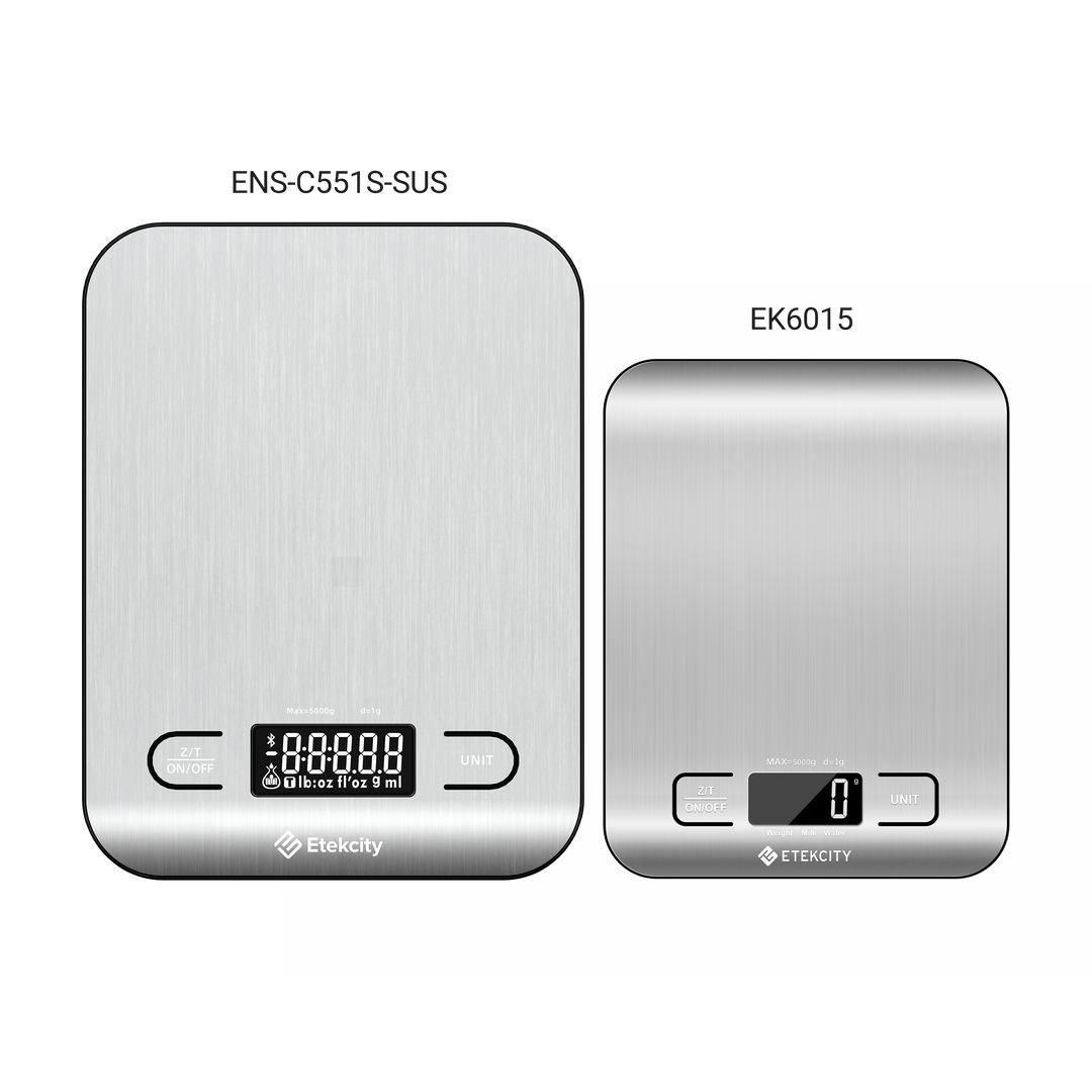 Etekcity Choice Smart Nutrition Scale compared to a smaller scale