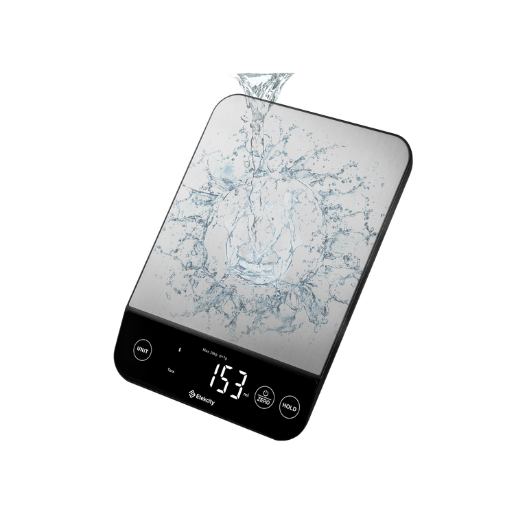 Etekcity Luminary™ Smart Nutrition Scale splashed with water