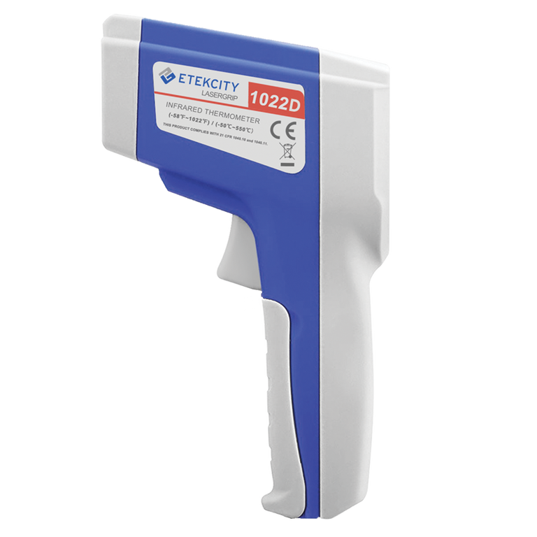 Lasergrip 1022D Infrared Thermometer - Side view of Etekcity Infrared Thermometer