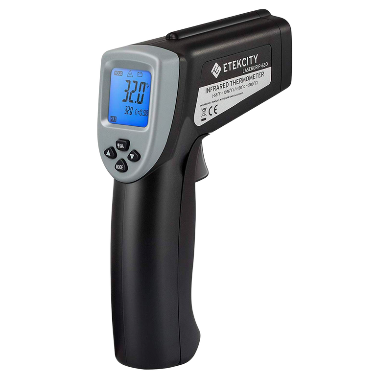 Lasergrip 630 Infrared Thermometer - Side view of Etekcity Infrared Thermometer