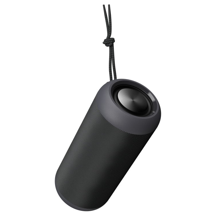 Etekcity VivaSound™ Portable Bluetooth® Speaker hanging from a keychain