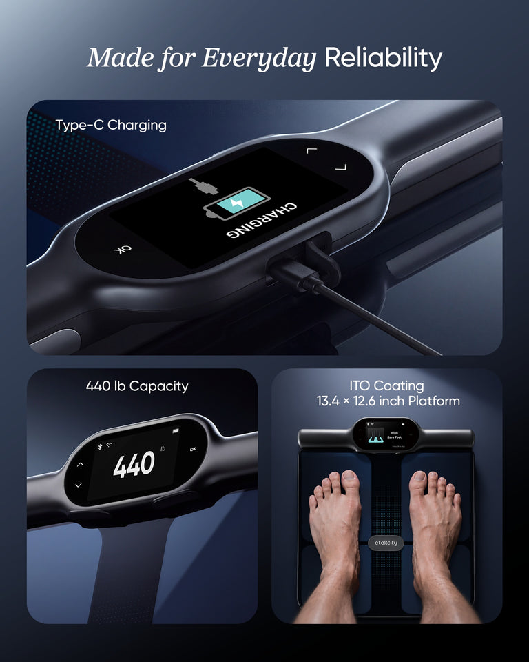 Etekcity WiFi 8-Electrode Smart Scale for Body Weight and Fat