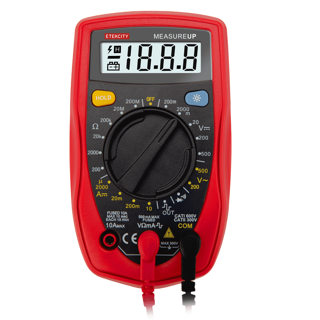 Etekcity Professional Digital Multimeter Voltmeter A1000, AC/DC Voltage  Tester, TRMS 6000 Counts, Current, Resistance, Frequency, Continuity