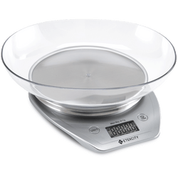 EK5150 Digital Kitchen Scale with Bowl - Etekcity Digital Kitchen Scale in silver