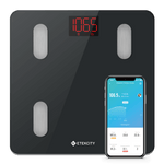 Etekcity Smart Fitness Scale with VeSync app on smartphone 