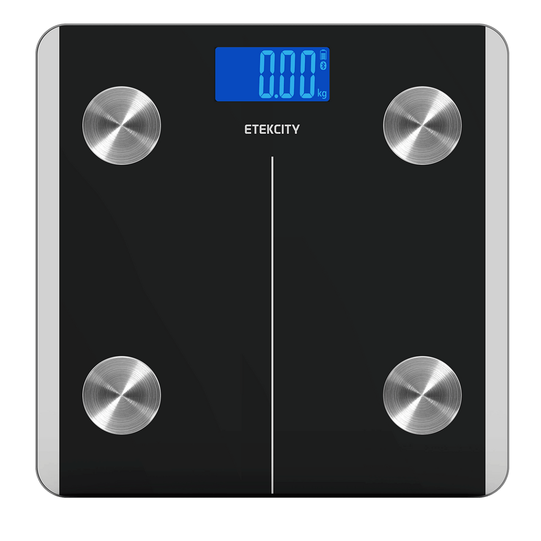 Etekcity Smart Fitness Scale with VeSync app on smartphone 