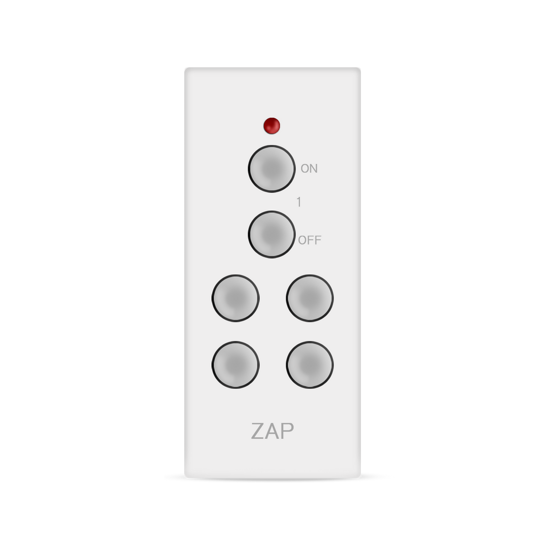 Etekcity Zap Wireless 5 Channel Learning Code, 1, White, Remote Control for  Outlets, Battery Included,  price tracker / tracking,  price  history charts,  price watches,  price drop alerts