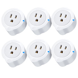 Voltson Smart WiFi Outlet (10A) - 6 pack of Etekcity Voltson Smart Wi-Fi Outlet Plug 