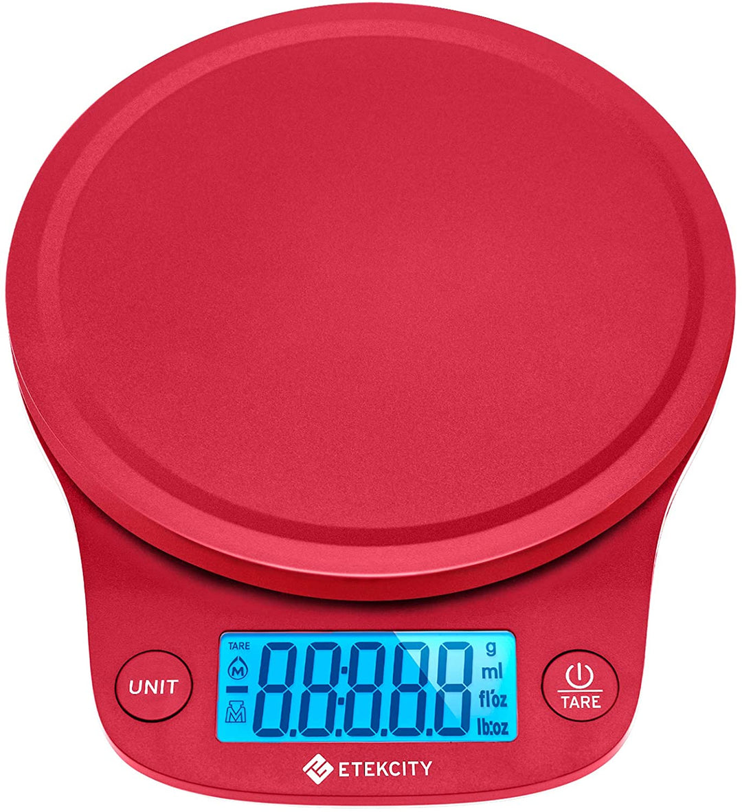 Etekcity Ek5150 Kitchen Food Scale with Removable Bowl (Red)