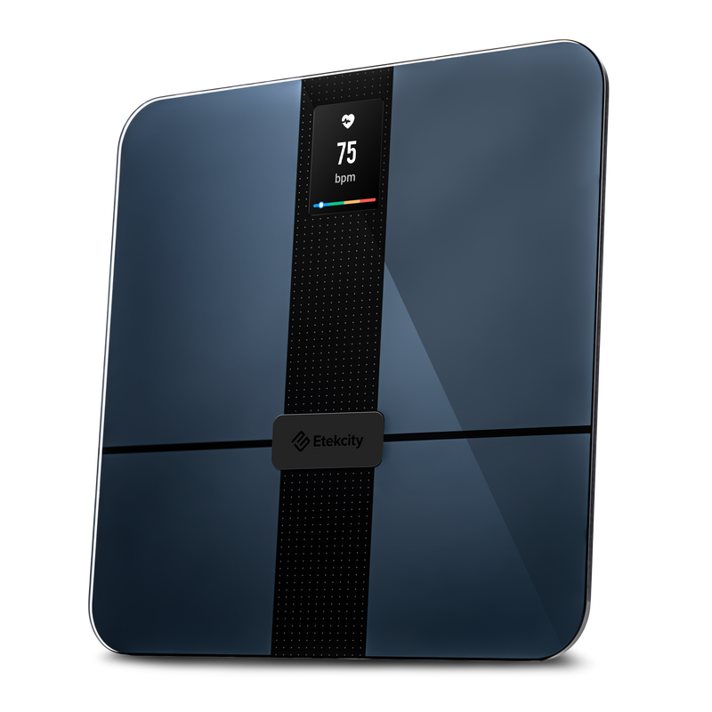 Angled view of Etekcity HR Smart Fitness Scale 