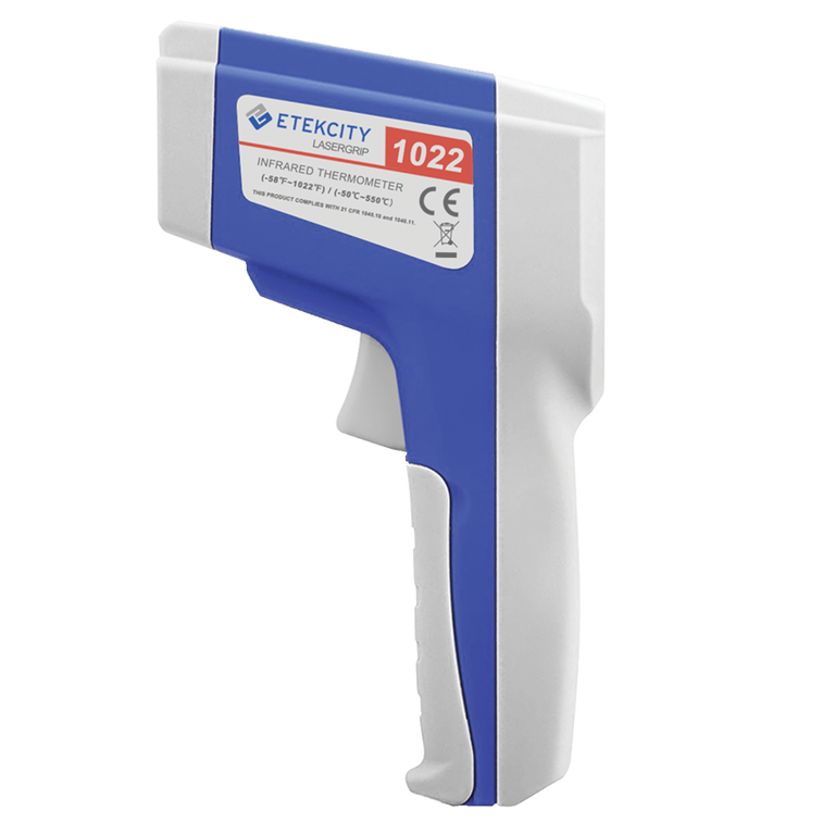 Side view of Etekcity Lasergrip 1022 Infrared Thermometer 
